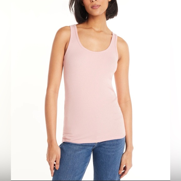 UpWest Ribbed Scoop Neck Tank Top NEW Womens Medium Dusty Rose Mauve Summer Gift - Picture 2 of 7